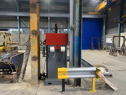 Gradeall G eco 50 S vertical baler installed at a Galvanising company