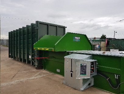 Open top waste compactor