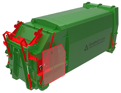 Gradeall GPC S24 Portable Compactor Transport Position