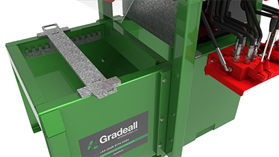 Tool-free adjustable tire rest for Gradeall Tyre Rim Separator machine