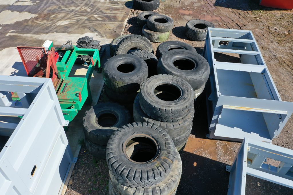 OTR tyres of different sizes