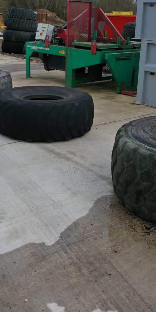 Some OTR tyres which will be cut up