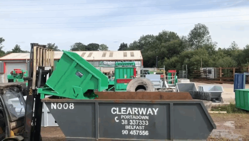 High Skip Machine Tipping Skip Systems for Industrial Waste Handling