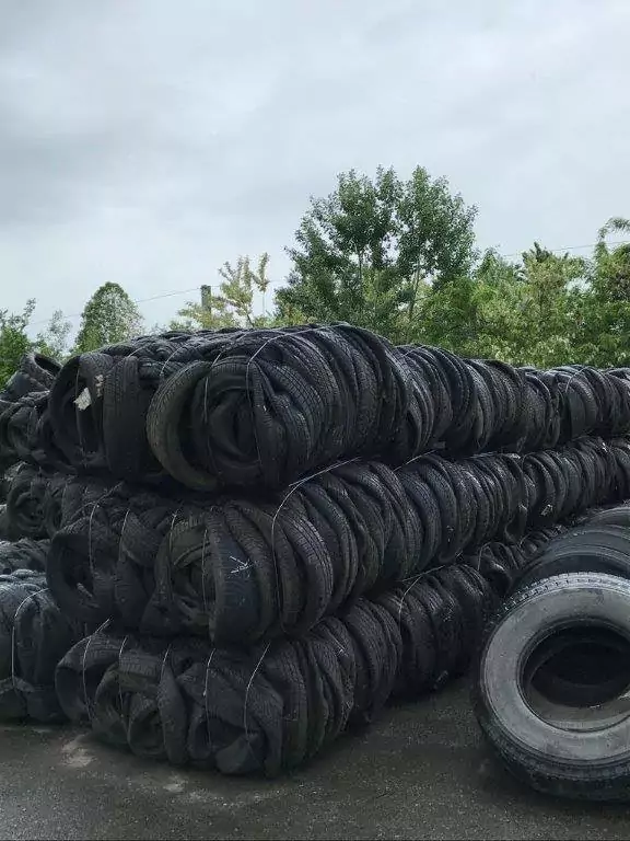 large collection of tyre bales