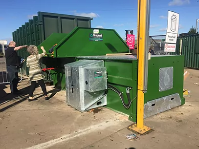 cheltenham open top waste compactors in use