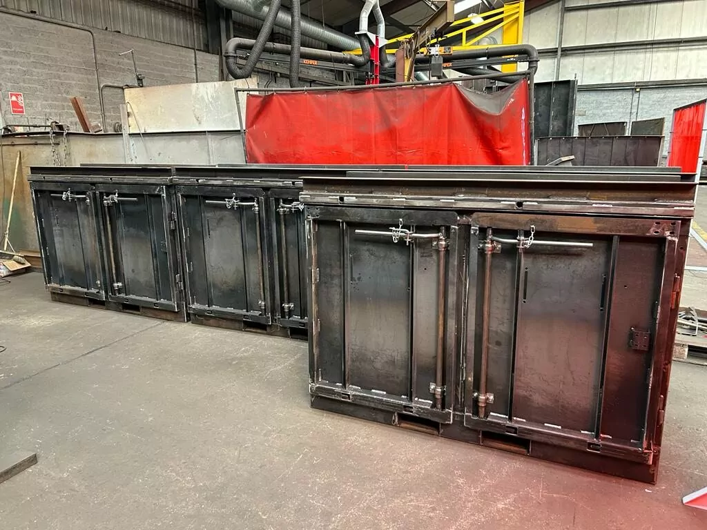 Manufacture of multiple chamber balers at Gradeall factory 1
