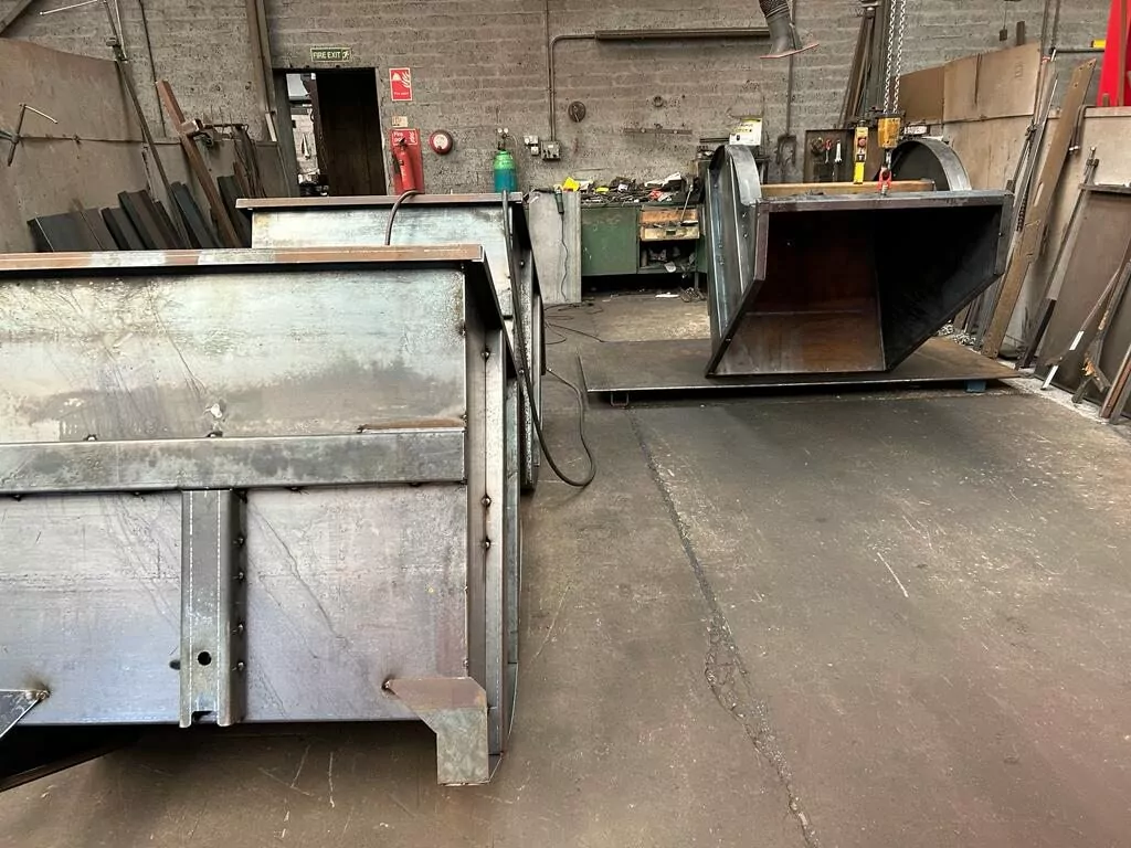 Manufacture of tipping skips in Gradeall Factory